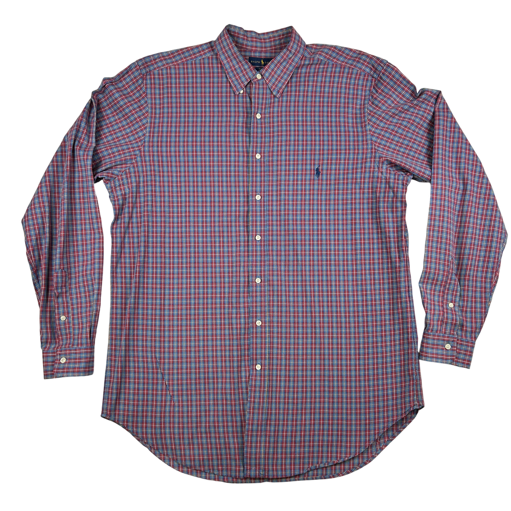 Ralph Lauren Shirt Mens XLT Classic Fit Long Sleeve Button Down Plaid